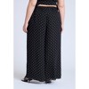 ELOQUII Women's Plus Size Wide Leg Polka Dot Pant - 28, Office Dot - 4 of 4