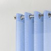 RT Designers Collection Dexter Linen Texture Grommet Sheer Light Filtering Window Curtain Panel 54" x 90" Blue - 3 of 4