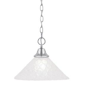 Toltec Lighting Any 1 - Light Pendant in  Chrome with 12" Italian Bubble Shade - 1 of 1