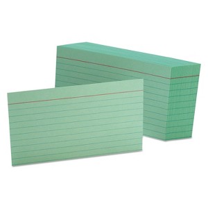 Oxford Ruled Index Cards 3 x 5 Green 100/Pack 7321GRE - 1 of 1