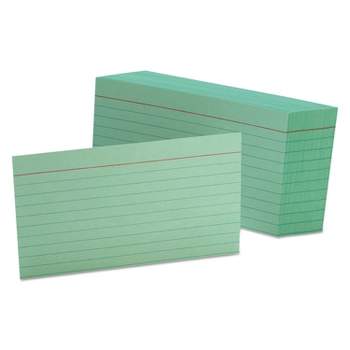  Flash Cards by Oxford, Ruled with Green Frame, Pack