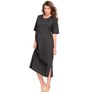 Dreams & Co. Plus Size Long Tagless Sleepshirt - 1 of 4
