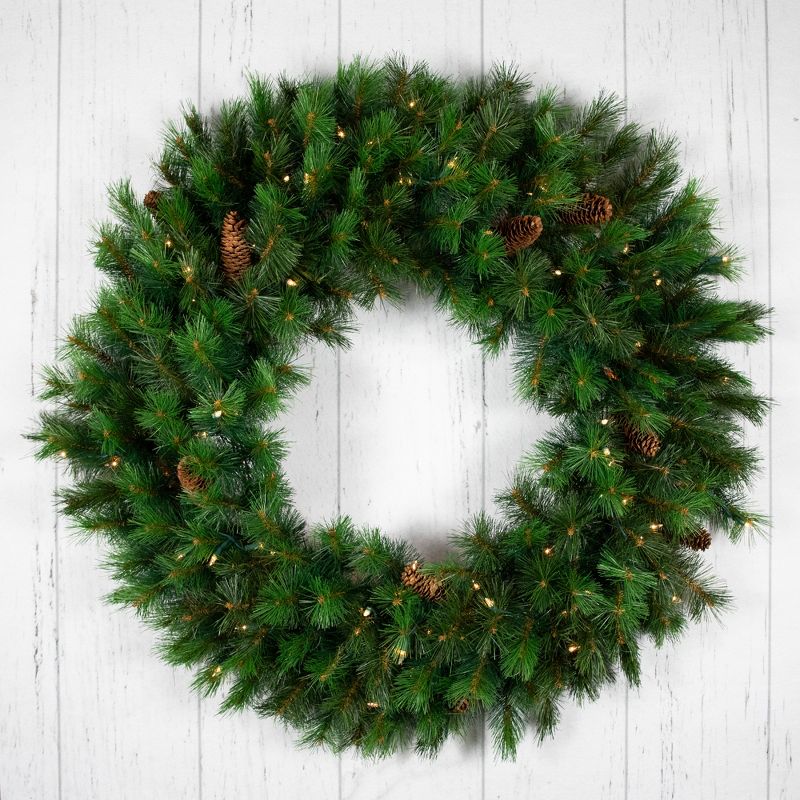 Northlight 48" Prelit Royal Oregon Pine Artificial Christmas Wreath - Clear Lights, 5 of 8