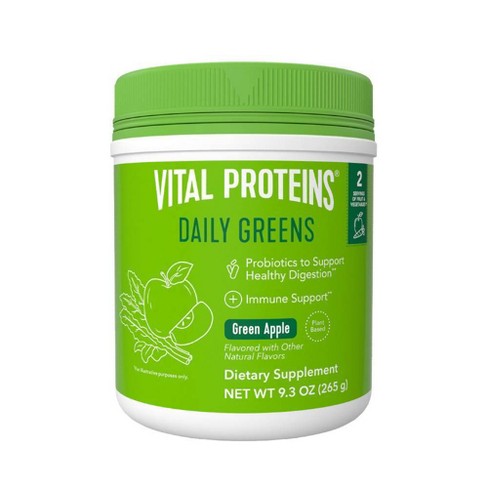 Vital Proteins Daily Greens Dietary Supplment - Green Apple - 9.3oz : Target