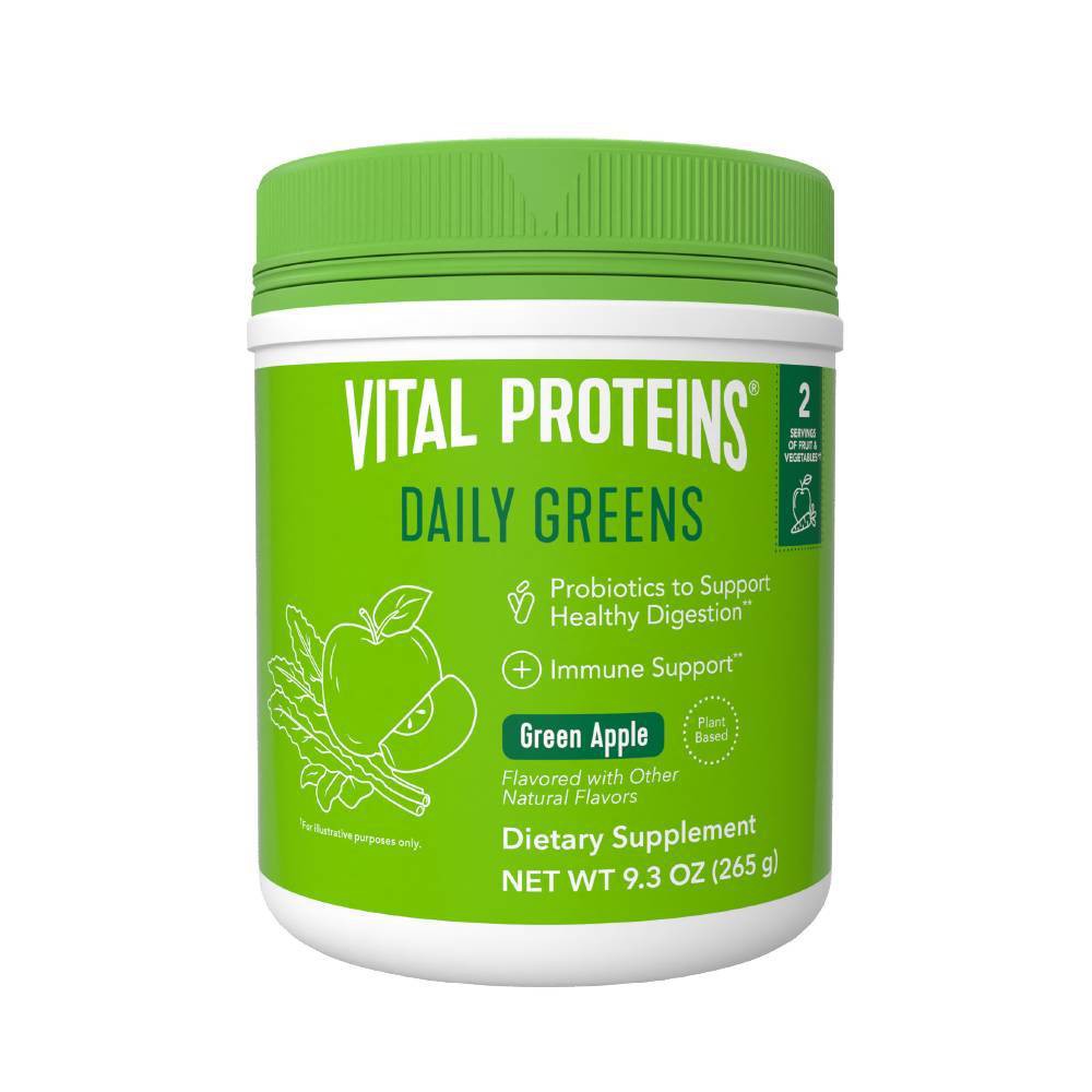Photos - Vitamins & Minerals Vital Proteins Daily Greens Dietary Supplement - Green Apple - 9.3oz 