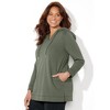 Catherines Women's Plus Size Cloud Knit French Terry Classic Hoodie Tunic - 4 of 4