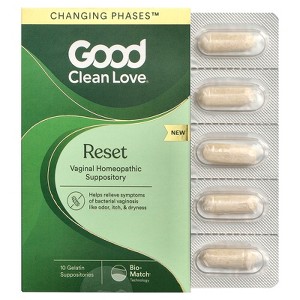 Good Clean Love Reset, Vaginal Homeopathic Suppository, 10 Gelatin Suppositories - 1 of 4