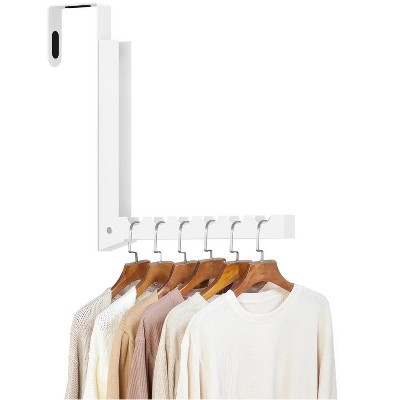 LunaLulinlk 1 Pack Over Door Hook Hanger, Foldable Over Door Hanger, Heavy Duty & Space Saving, Ideal for Clothes, Coats, Towels & Robes, White