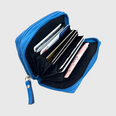 Alpine Swiss Womens Accordion Organizer Wallet Leather Credit Card Case ID