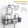 Aoibox Shower Caddy Hanging Bathroom Organizer with Rustproof Shelf for Inside Shower - No Drilling Racks Over Showerhead - Bath Shelves Black - 2 of 4