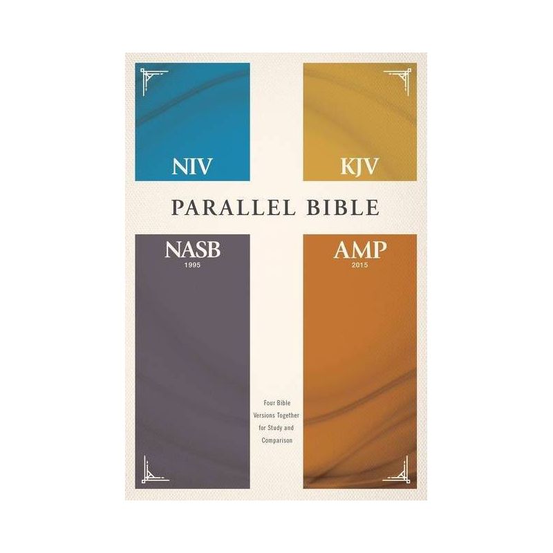Niv, Kjv, Nasb, Amplified, Parallel Bible, Hardcover - by  Zondervan, 1 of 2