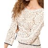 Women's Crochet Bell Sleeve Top - APRICOT - 4 of 4