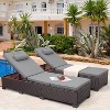 Lviden Outdoor PE Wicker Chaise Lounge Set - 2 of 3
