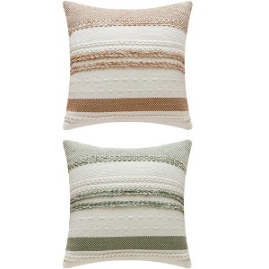REGALWOVEN 2 Pcs Striped Decorative Throw Pillow Covers for Couch Bed Sofa Home Decor - 1 of 4