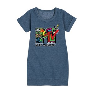 - MTV - Skater Graphic Short Sleeve Fleece Dress - 1 of 3