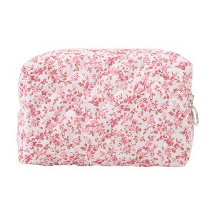 Unique Bargains Women Portable Little Flower Pattern Makeup Bag 1 Pc - 1 of 3