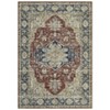 Washable Living Room Rug Vintage Rug Traditional Floral Distressed Accent Carpet Low Pile Non-Slip Floor Mat - 3 of 4