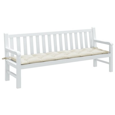 vidaXL Garden Bench Cushion Melange Cream 78.7"x19.7"x2.8" Fabric