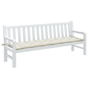 vidaXL Garden Bench Cushion Melange Cream 78.7"x19.7"x2.8" Fabric - 1 of 4