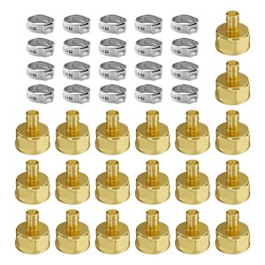VEVOR Pipe Fittings, 1/2" 20PCS Brass Pipe Fittings, Clamp-style 1/2 NPT Internal Thread Pipe Connector Brass Air Fittings, Gold - 1 of 4