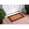 HomeRoots 24" X 36" Natural and Black Coir Geometric Outdoor Door Mat - 2 of 3