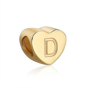 Initial Heart Charms Gold Over Sterling Silver Womens Ginger Lyne Collection - 1 of 4