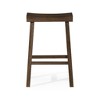 HomeRoots 27" Brown Solid Wood Backless Counter Height Bar Chair - 4 of 4