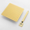 ChicFurnit Showerheads Metal Rainfall Shower Head Settings Diverter High Pressure Showerheads Angle Adjustable for Bathroom, Gold, 12"*12"*3.6" - 3 of 4
