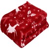 Lomsoe Christmas Reindeer Blanket Holiday Printed Flannel Throw Blanket Perfect Holiday Decor Gift for Family Friends Christmas Gift. - 2 of 4