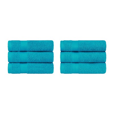 Modern Solid Classic Premium Luxury Cotton 6 Piece Hand Towel Set by Blue Nile Mills