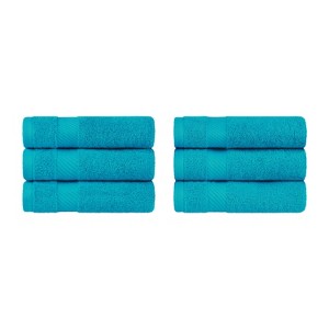 Modern Solid Classic Premium Luxury Cotton 6 Piece Hand Towel Set by Blue Nile Mills - 1 of 4