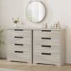 4 Drawer Dresser for Bedroom, Gray Dresser Chest of Drawers with Embedded Handles, Wooden Dresser Organizer for Living Room Nursery Entryway - 3 of 4