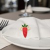 Unique Bargains Napkin Rings Carrot Zinc Alloy Orange 1 Pc - 3 of 3