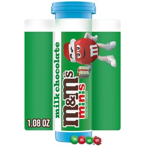 M&M's Holiday Milk Chocolate Minis Christmas Candy Tube - 1.08oz - 1 of 4