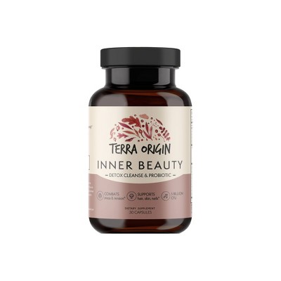 Terra Origin Inner Beauty Detox Cleanse Dietary Supplements - 30ct