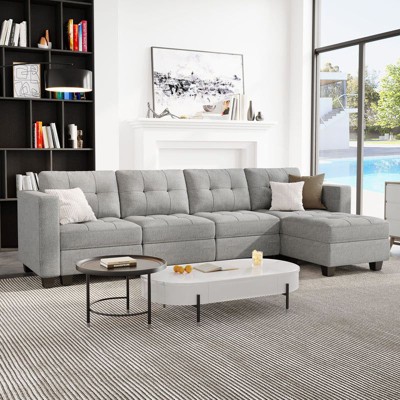 Belffin Modular Weave Sofa with Storage Seat (5 Seats + 6 Sides)