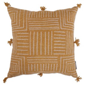 18"x18" Indoor Ghana Square Throw Pillow Yellow - Pillow Perfect - 1 of 3