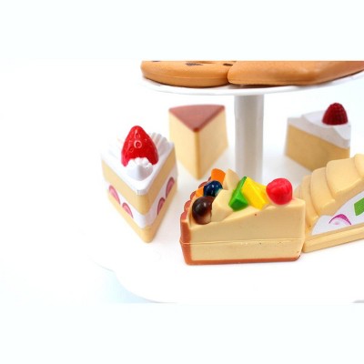 Cookies Desserts Tower with Stand Kids Child Toddlers Role Play Food Toy Kit 