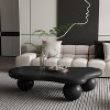 VYNXARIA 47-Inch Black Cloud Shaped Coffee Table with 3 Ball Legs - Stylish Living Room Essential - 2 of 4