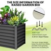 GustoWave Large Outdoor Planter Boxes Kit Set of 2, Galvanized Steel Raised Garden Bed with Open-Ended Base Design,  Elevated Planter, Raised Bed - 4 of 4