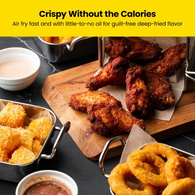 Chefman Black Stainless Steel 10 Qt Digital Air Fryer with Rotisserie