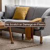 Aoibox 2.5x2.5 Inch Square Rubber Furniture Caster Cups Anti-Slip Pads Bed Floor Protectors for All Surfaces 4 Pack - 4 of 4