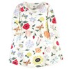 Touched by Nature Baby and Toddler Girl Organic Cotton Long-Sleeve Dresses 2pk, Flutter Garden, 2 Toddler - 3 of 3