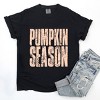 Pumpkin Season Stacked Distressed - Women's Garment Dyed Graphic T-Shirt - 3 of 4