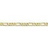 Black Bow Jewelry 4.5mm, 10k Yellow Gold, Concave Figaro Chain Bracelet - 2 of 4
