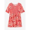 Woman Within Plus Size Mixed Print Henley Tunic - 3 of 4