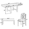 ChicFurnit Dining Sets Extendable Table Set with Upholstered Chairs and Bench for Kitchen Dining Room, Beige, 47.95"*19.88"*9.45" - 3 of 4