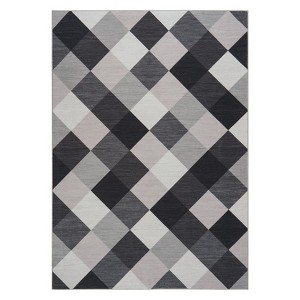 Machine Washable Plaid Checkered Design,Indoor Runners Carpet for Hallway, Entryway Indoor,Entry Laundry - 1 of 4