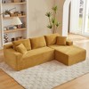 103''Modular Corduroy L-Shaped Sectional Sofa with Deep Seat, No Assembly Required - 3 of 4