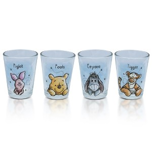 Silver Buffalo Disney Winnie The Pooh Character Portraits 1.5-Ounce Mini Shot Glasses | Set of 4 - 1 of 4